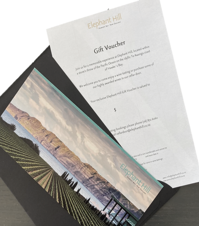 NEW! Elephant Hill Winery Cellardoor <br> Printed Gift Voucher <br> *Instore Use Only*